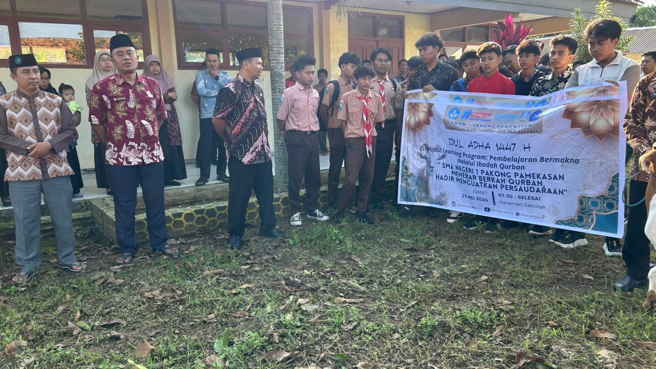 Tebar Berkah Qurban, SMA Negeri 1 Pakong Pamekasan Hadirkan Pembelajaran Bermakna dan Penguatan Karakter Siswa